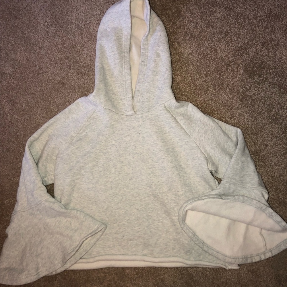 Bell Sleeved Cropped Hoodie